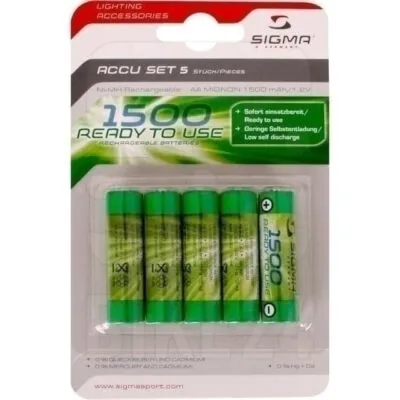 Set acumulator Sigma NIMH 1500 MAH 5 bucati