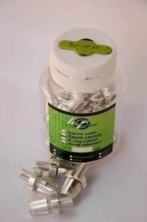 Surub reglaj maneta frana 13T3 - din aliaj - M7 argintiu 20 bucati