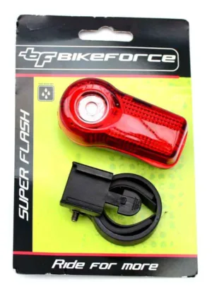 Lampa spate BikeForce Superflash 3 led Red 2 functii impermeabil vizibilitate pana la 1000m