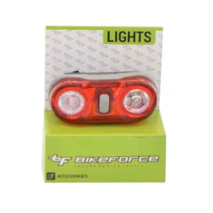 Lampa spate BikeForce Superflash DUO 2 2x0.5W led Red 3 functii