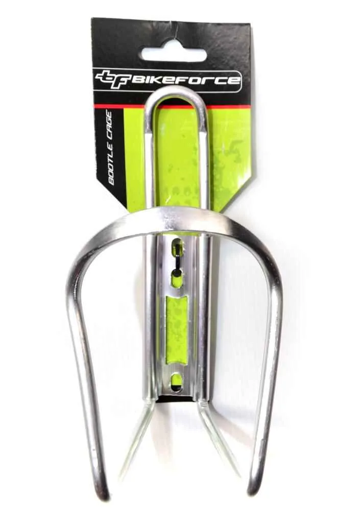 Suport bidon BikeForce aluminiu silver
