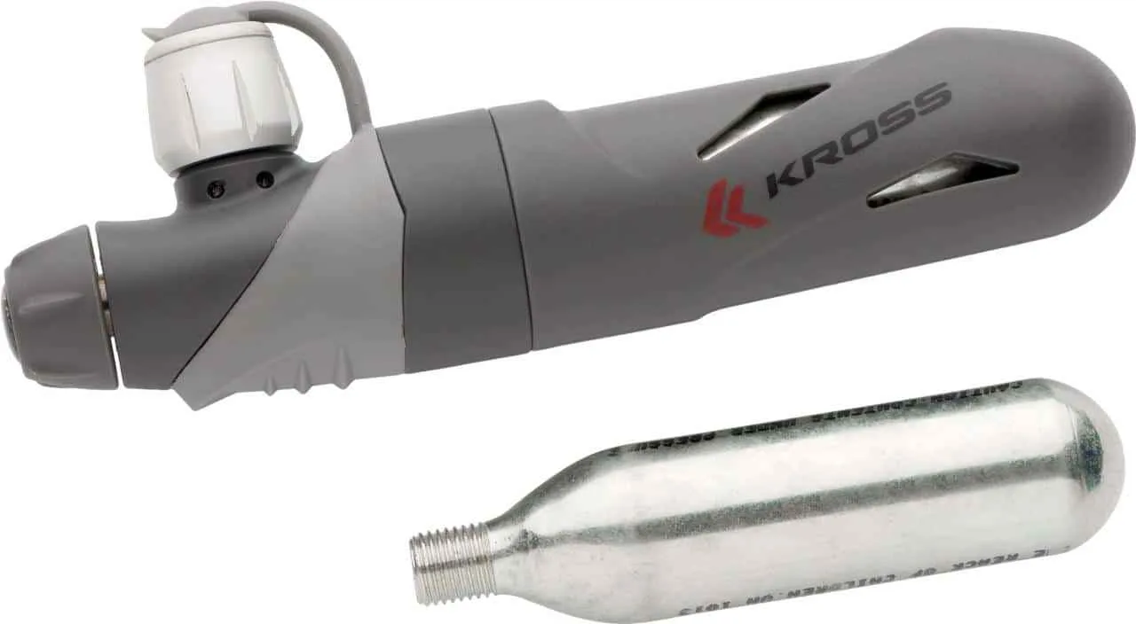 Pompa mini cu CO2 Kross THUNDER silver