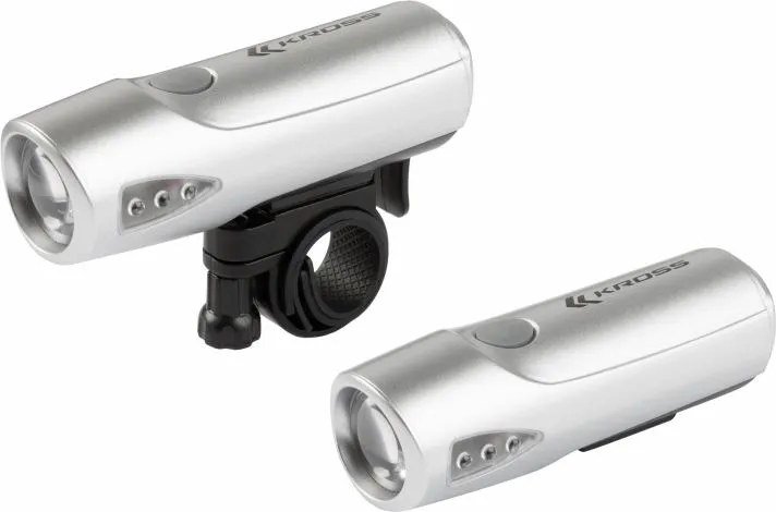 Lampa fata Kross Eclipse 1W LED 3 functii silver