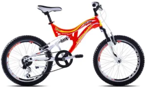 Bicicleta copii 20 Capriolo CTX Full Suspension alb portocaliu galben 13