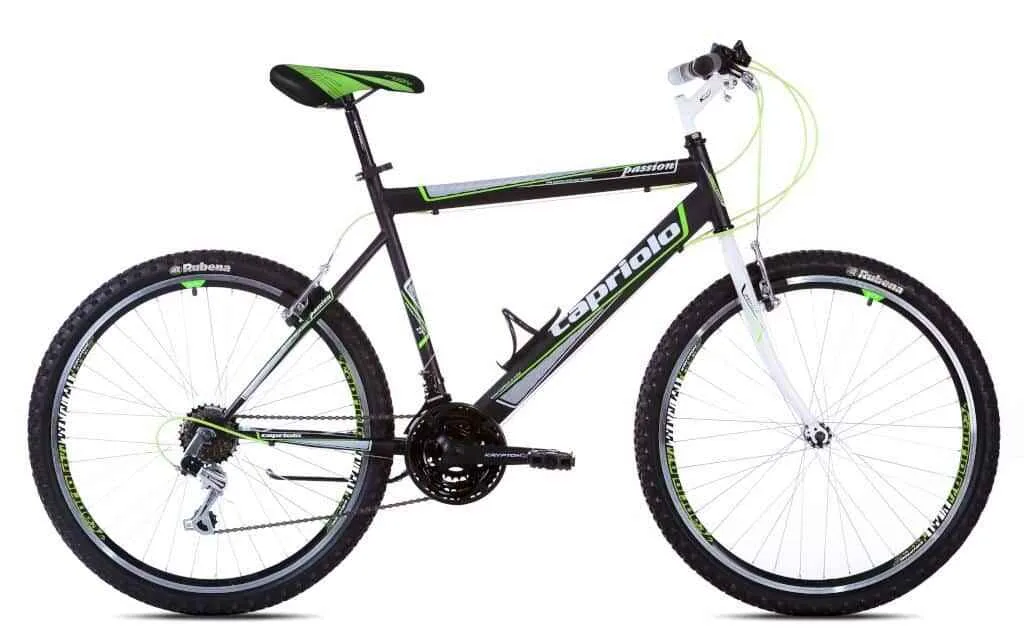 Bicicleta MTB 26 Capriolo Passion barbati alb negru neon verde 21