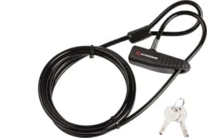 Lacat spiral cu cheie Kross KZK 300 6 mm x 200 mm black