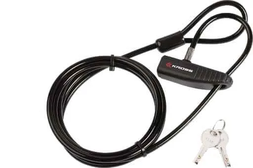 Lacat spiral cu cheie Kross KZK 300 6 mm x 200 mm black