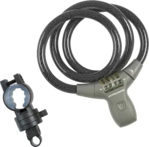 Lacat spiral cu cifru Kross KZS 550 cu LED 12mmx900mm grey