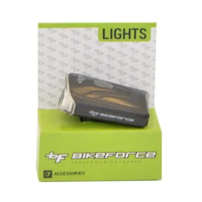 Lampa fata BikeForce Krypton black 3 functii USB