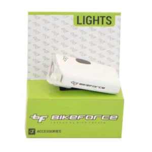 Lampa fata BikeForce Krypton white 3 functii USB