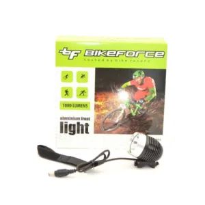 Lampa fata BikeForce xRay Black-Silver 1000 LUM cu acu Li-Ion