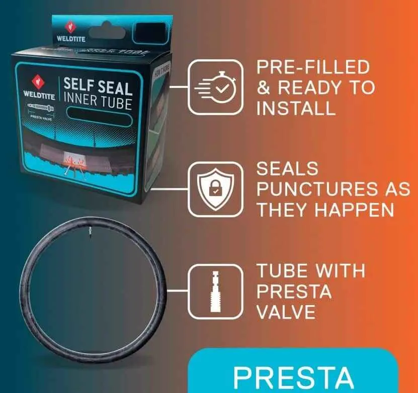 Camera antipana 700x28c - 35c Presta Weldtite - imagine 3