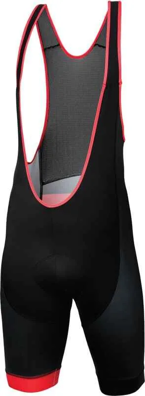 Pantaloni cu bretele Kross Pave Bib Shorts black-red size M
