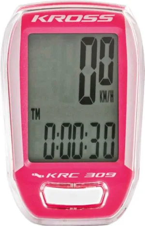 Kilometraj Kross KRC 309 9-functii wired white-pink