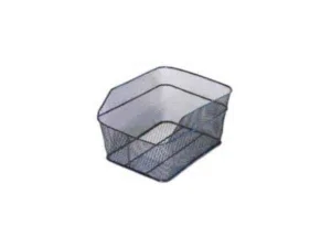 Cos spate metal plasa negru 38x31x18 cm