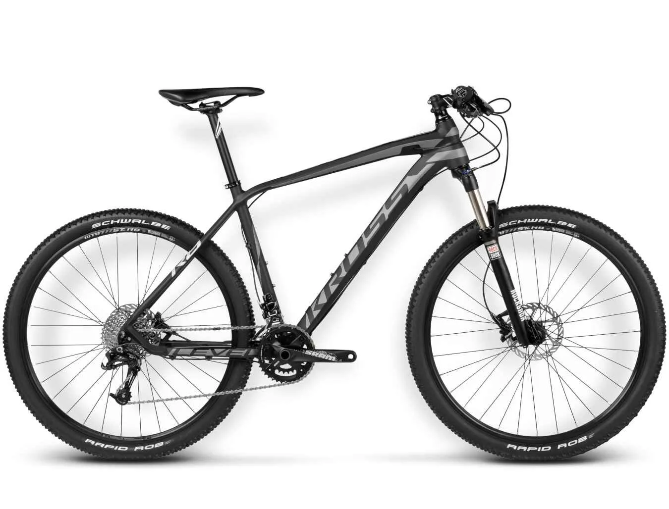 Bicicleta Kross Level 8 27 L black-graphite-silver mat