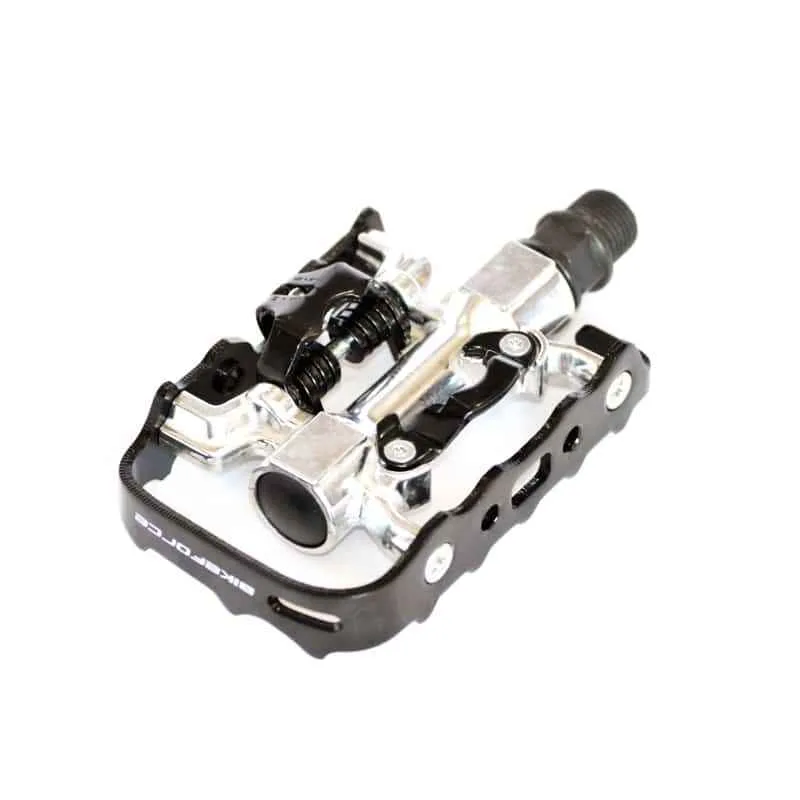 Pedale Bikeforce SPD aluminiu 2Way