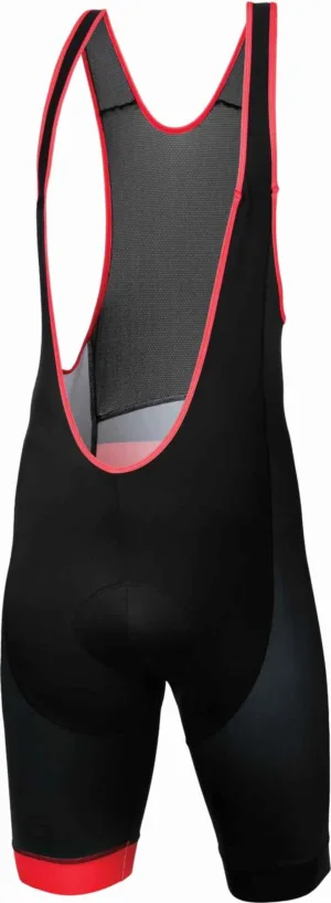 Pantaloni cu bretele Kross Pave Bib Shorts black-red size XXL