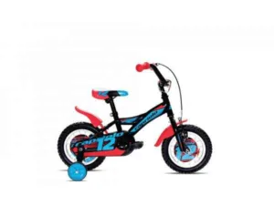 Bicicleta copii 12 Capriolo Mustang negru rosu albastru