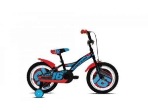 Bicicleta copii 16 Capriolo Mustang negru rosu albastru