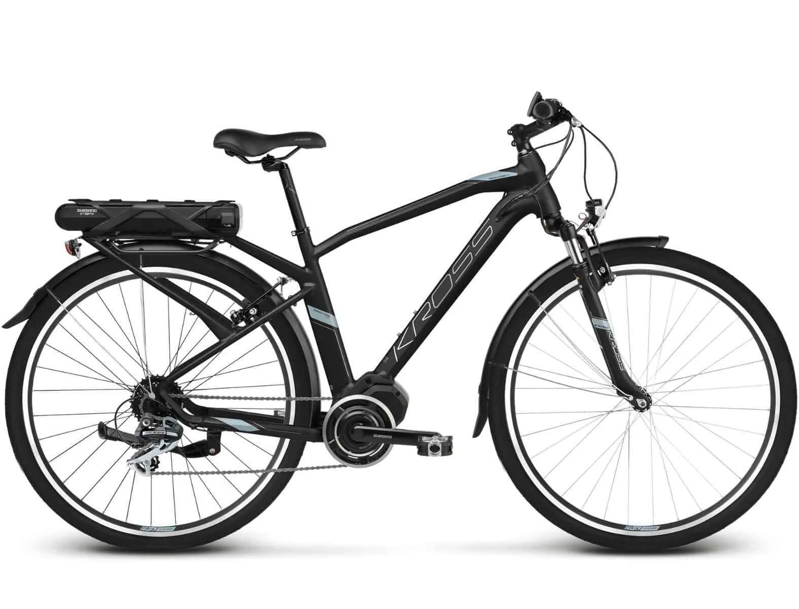Bicicleta electrica e-bike Kross Trans Hybrid 2.0 negru albastru M