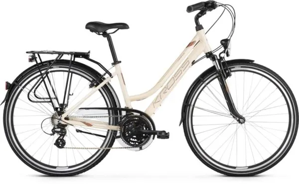 Bicicleta Kross Trans 2.0 28 DL cream-brown-graphite-glossy