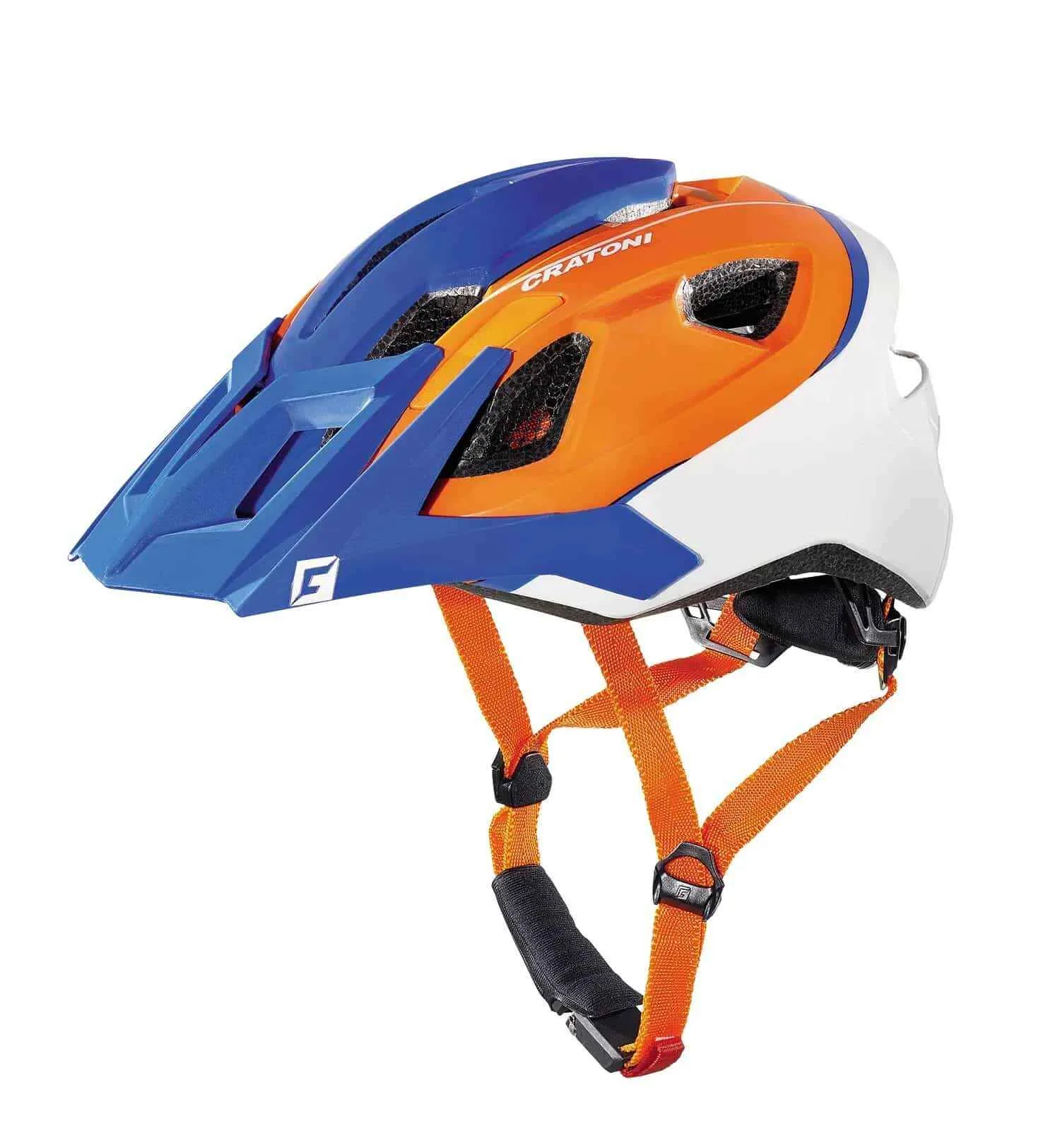 Casca Cratoni AllRide MTB 53-60 cm blue-orange-white mat