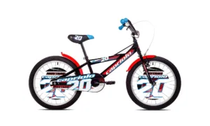 Bicicleta copii 20 Capriolo Mustang negru rosu albastru