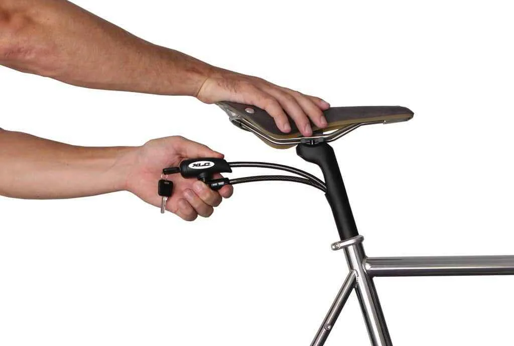 Tija sa cu lacat spiral 27.2/300mm cable 7 x 450mm black