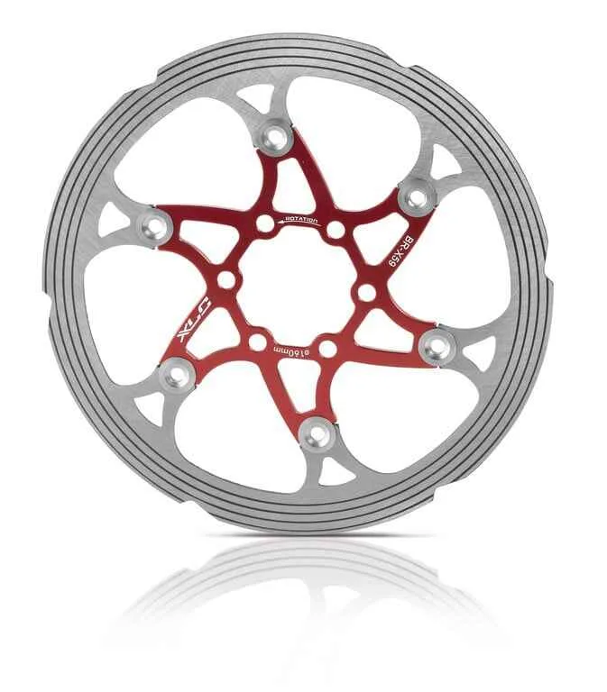 Rotor pentru frana XLC disc BR-X59 180 mm red/silver with CNC Reibr