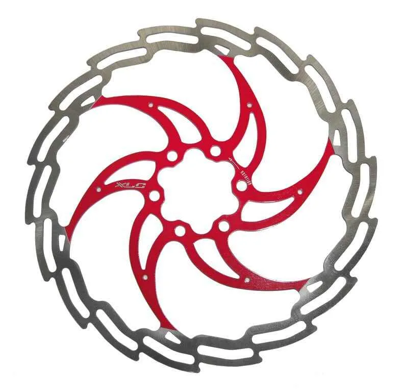 Rotor pentru frana XLC disc 180 mm silver/red