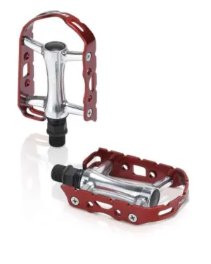Pedale XLC MTB-Pedal Ultralight V PD-M15 aluminiu silver/red w/o Reflector