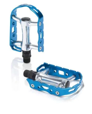 Pedale XLC MTB-Pedal Ultralight V PD-M15 aluminiu silver/blue w/o Reflector