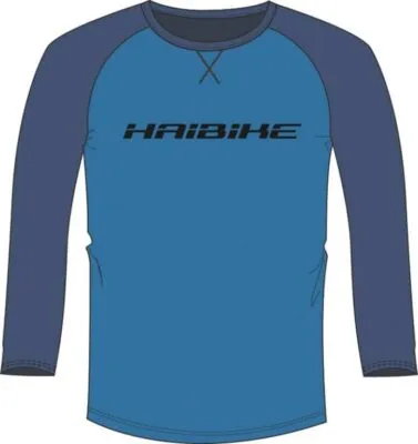 Tricou Haibike maneca lunga FLOW - men light blue/dark blue siz