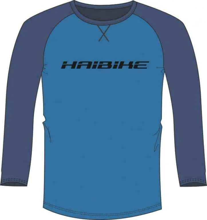 Tricou Haibike maneca lunga FLOW - men light blue/dark blue siz