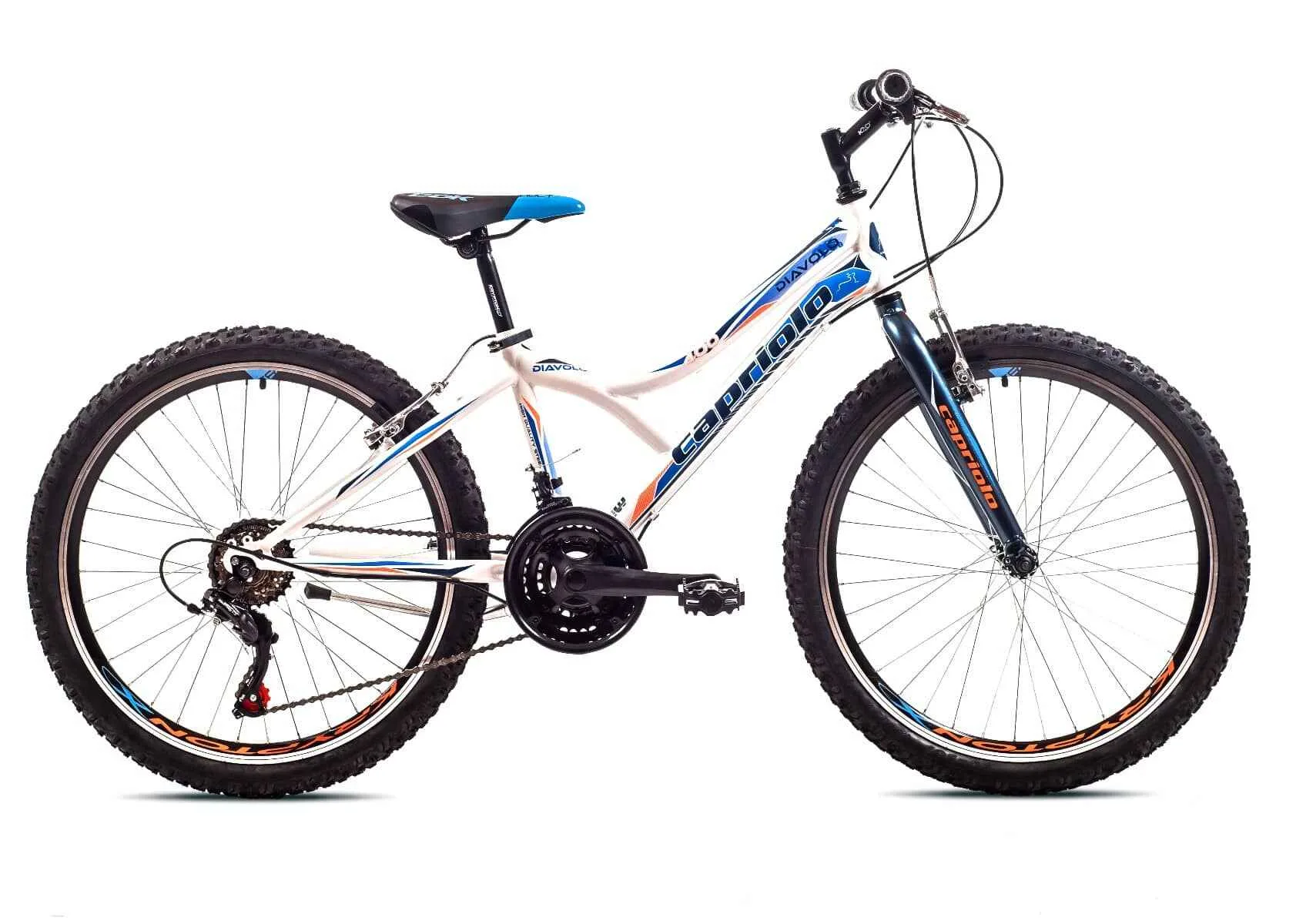 Bicicleta copii 24 Capriolo Diavolo alb albastru 13