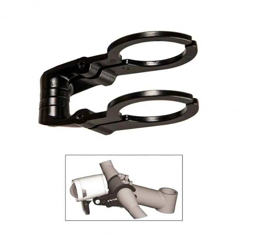 light mount Herrmans Dual black handlebar clamping 31.8mm