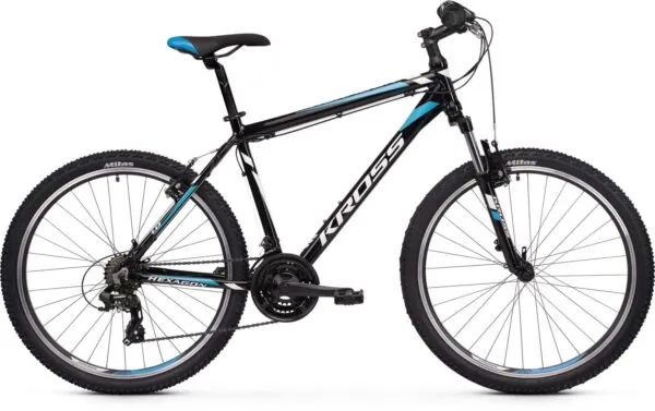 Bicicleta Kross Hexagon 1.0 26 L black-white-blue-glossy 2020