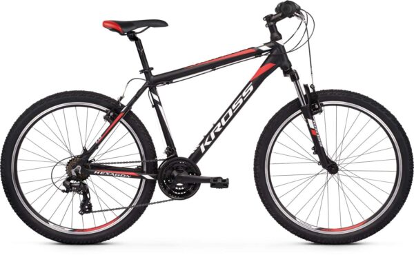 Bicicleta Kross Hexagon 1.0 26 M black-white-red-mate 2020