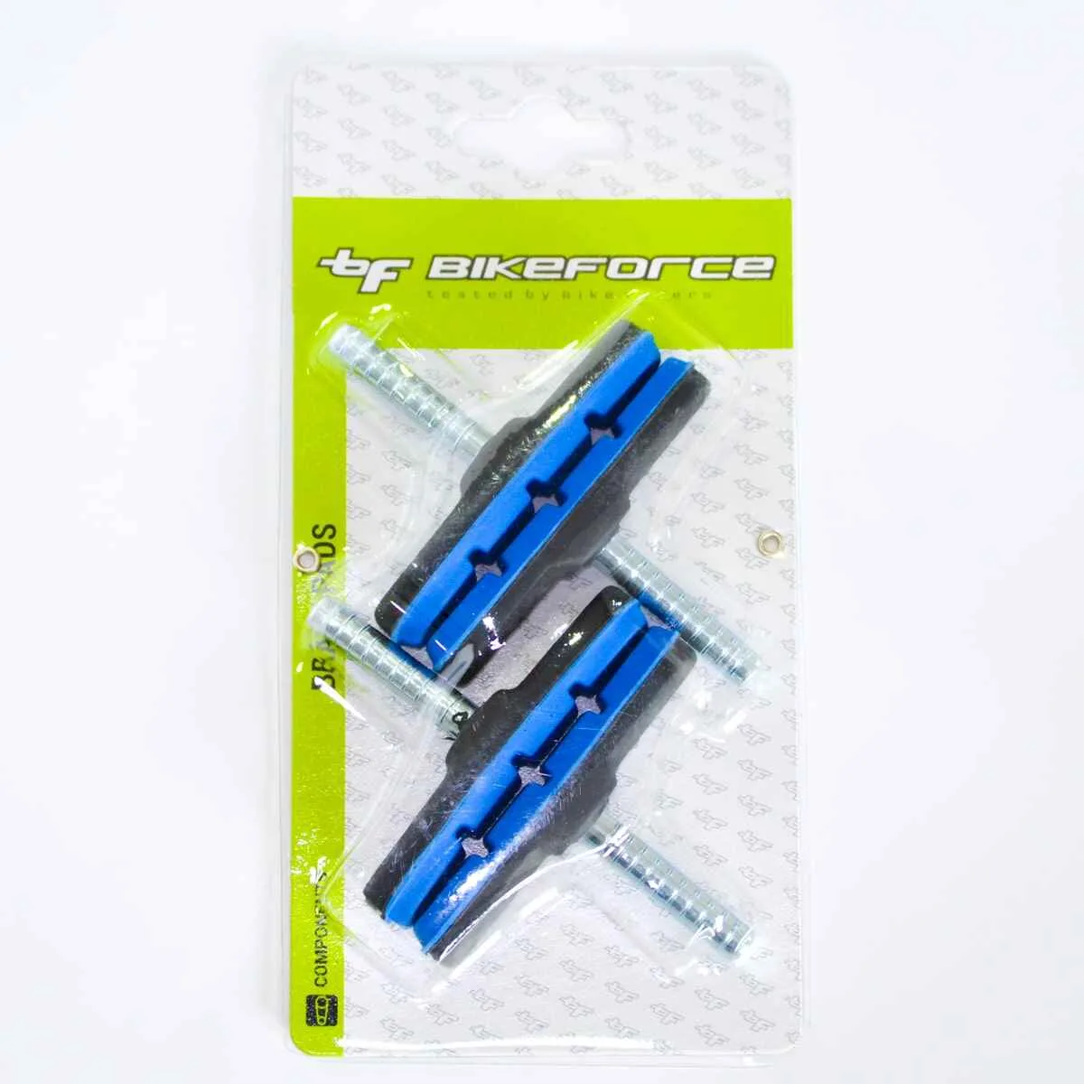 Saboti frana cu tija 12T2G2 - 70 mm negru/albastru, 2 perechi