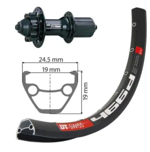 RW 27.5 XLC 6 hole black QR 32h DT Swiss D466 disc bk niro spokes (bk)