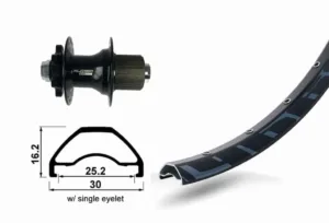 RW 27.5 XLC 6-hole black TA 12 32L Rodi Ready 25 disc black Niro spokes(bk)