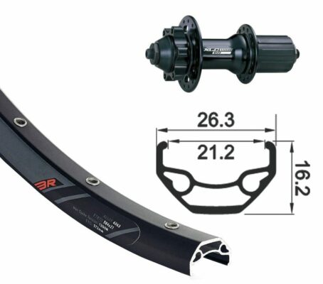 RW 29 XLC 6 hole black QR 32L Rodi Black Rock disc bk niro spokes(sbk)