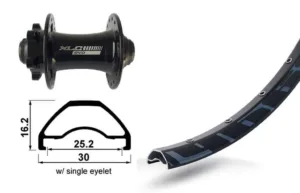 FW 29 XLC 6-hole black TA 15 32L Rodi Ready 25 disc black Niro spokes(bk)