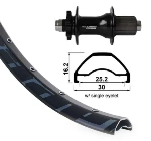 RearWheel 29 XLC 6-holes.blkTA 12 148mm RodiReady 25 disc blk .Niro spokes.(blk)