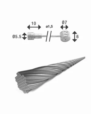Cablu frana XLC 2250mm 1.5mm incl. 2 nipluri