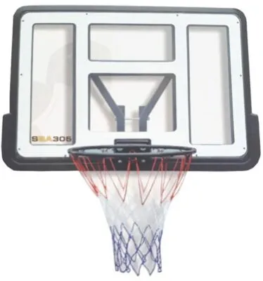 Panou baschet transparent 110 x 75 cm cu inel si plasa Spartan