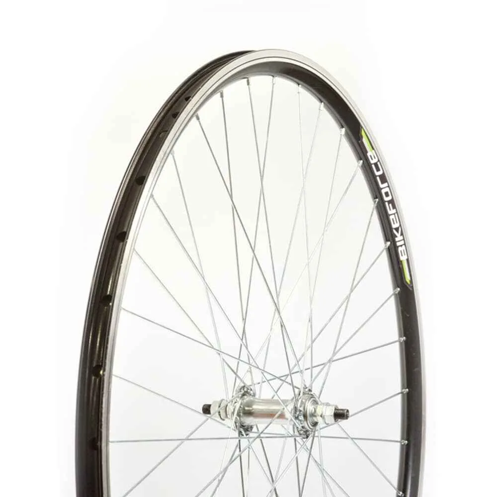 Roata fata 28x1.75, janta D-V brake,36H,butuc otel,ax cu piulite