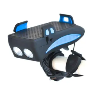 Lampa fata Bikeforce 400 LUM, 4000mAh cu suport telefon si horn 130 db