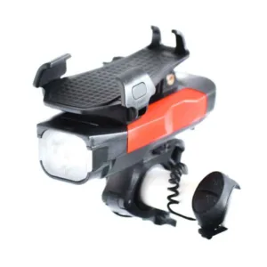 Lampa fata cu suport telefon si horn BikeForce 550 LUM, 4000mAh